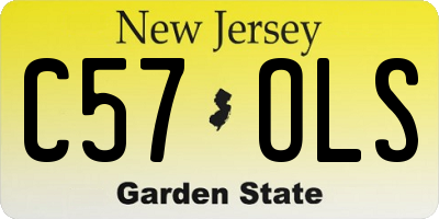 NJ license plate C57OLS