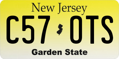 NJ license plate C57OTS