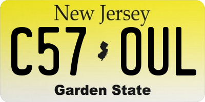 NJ license plate C57OUL