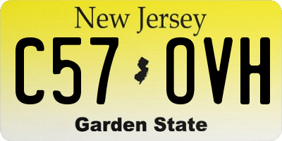 NJ license plate C57OVH