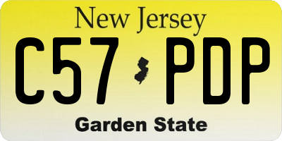 NJ license plate C57PDP