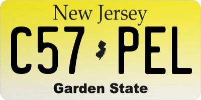 NJ license plate C57PEL