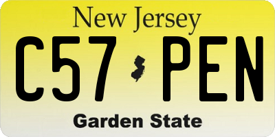 NJ license plate C57PEN