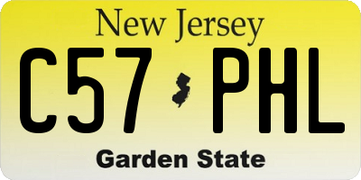 NJ license plate C57PHL