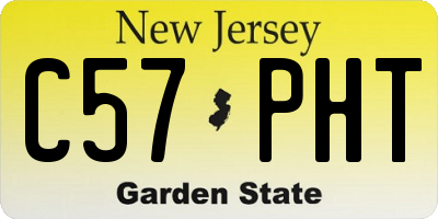 NJ license plate C57PHT