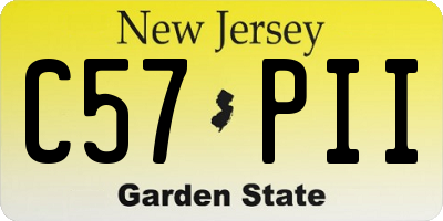 NJ license plate C57PII