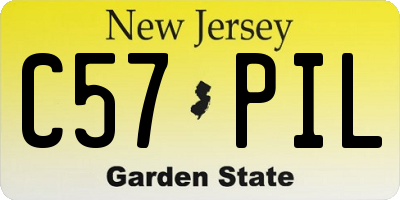NJ license plate C57PIL