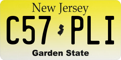 NJ license plate C57PLI