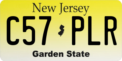 NJ license plate C57PLR