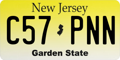 NJ license plate C57PNN