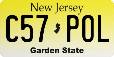 NJ license plate C57POL
