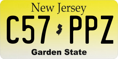 NJ license plate C57PPZ