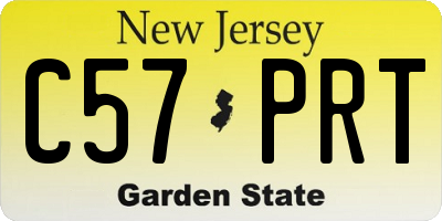NJ license plate C57PRT