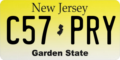 NJ license plate C57PRY