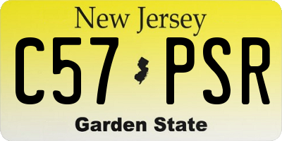 NJ license plate C57PSR