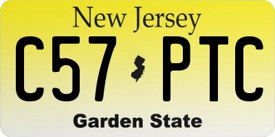NJ license plate C57PTC