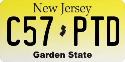 NJ license plate C57PTD