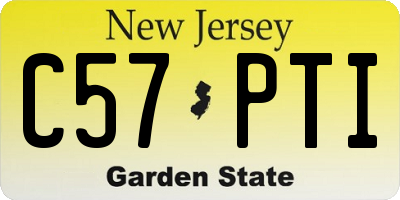 NJ license plate C57PTI