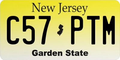 NJ license plate C57PTM