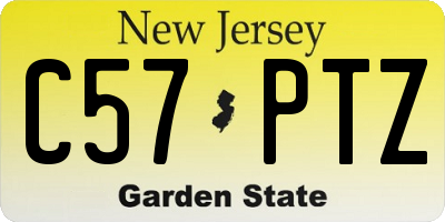 NJ license plate C57PTZ
