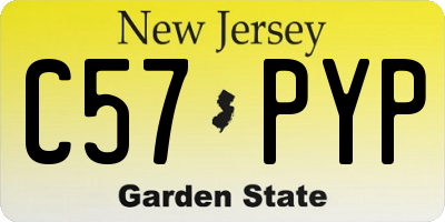 NJ license plate C57PYP