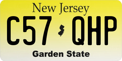 NJ license plate C57QHP