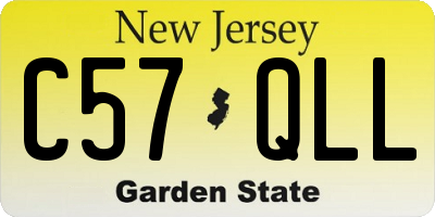 NJ license plate C57QLL