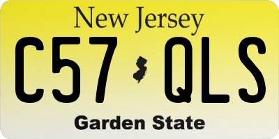 NJ license plate C57QLS