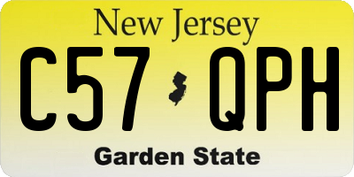 NJ license plate C57QPH