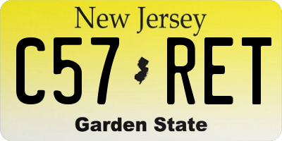 NJ license plate C57RET