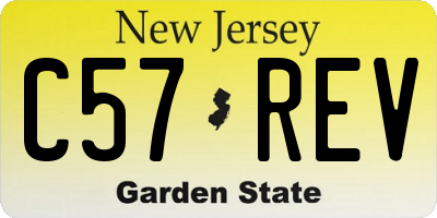 NJ license plate C57REV