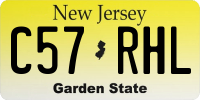 NJ license plate C57RHL