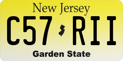 NJ license plate C57RII