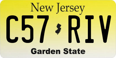 NJ license plate C57RIV
