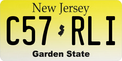 NJ license plate C57RLI