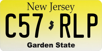 NJ license plate C57RLP