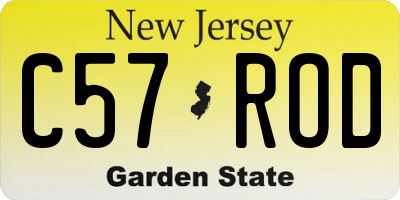 NJ license plate C57ROD