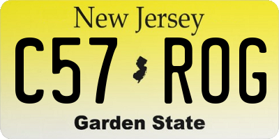 NJ license plate C57ROG