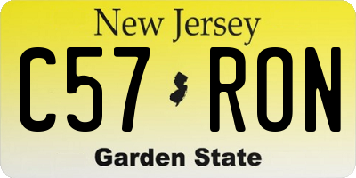 NJ license plate C57RON