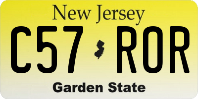 NJ license plate C57ROR