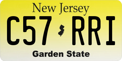 NJ license plate C57RRI