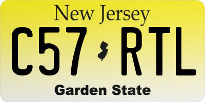 NJ license plate C57RTL