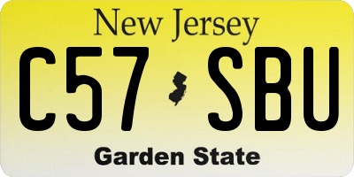 NJ license plate C57SBU