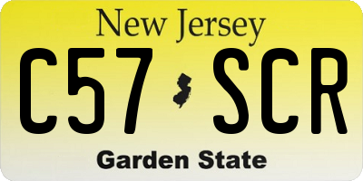NJ license plate C57SCR