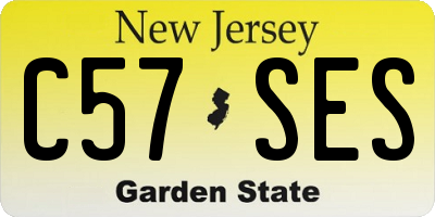 NJ license plate C57SES