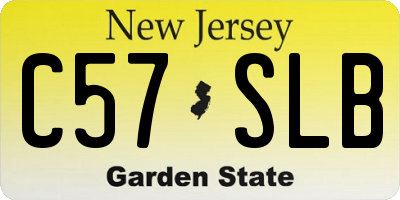 NJ license plate C57SLB