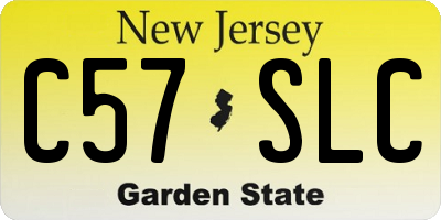 NJ license plate C57SLC