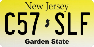 NJ license plate C57SLF