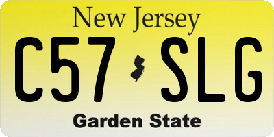 NJ license plate C57SLG