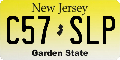 NJ license plate C57SLP